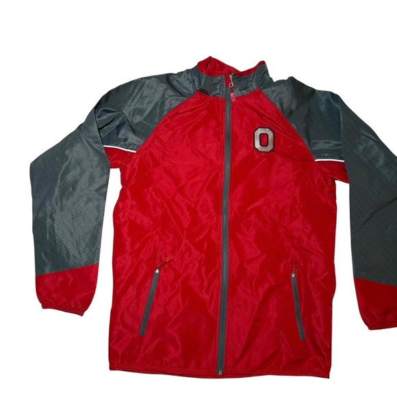 The Oval Other - Ohio State The Oval Red & Gray Full-Zip Windbreaker Jacket Men's Size S OSU